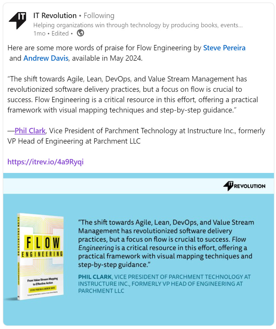 Flow Engineering book case study quote from Phil Clark at Parchment