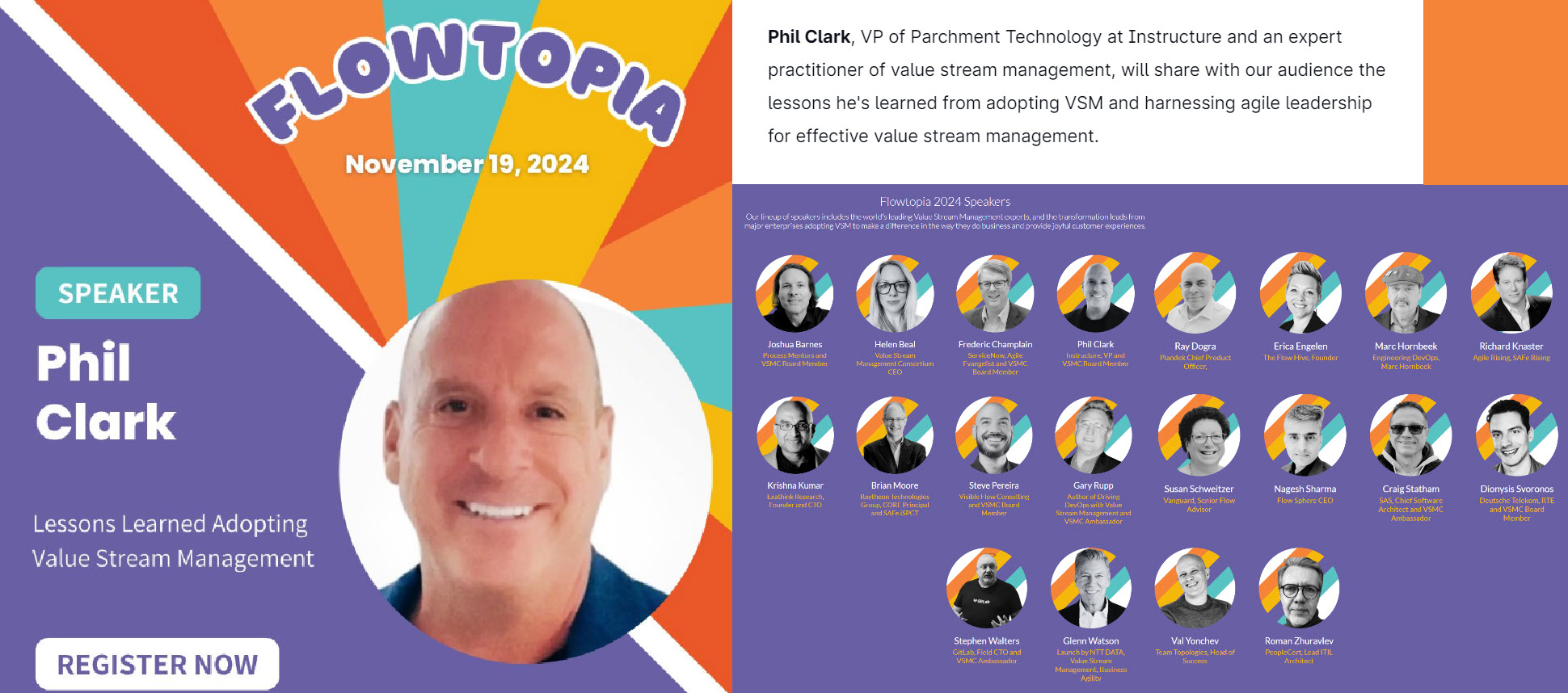 Phil Clark speaking at Flowtopia 2024