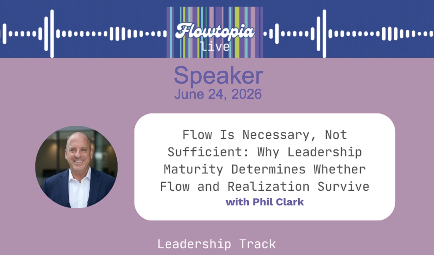 Phil Clark presenting at Flowtopia 2026