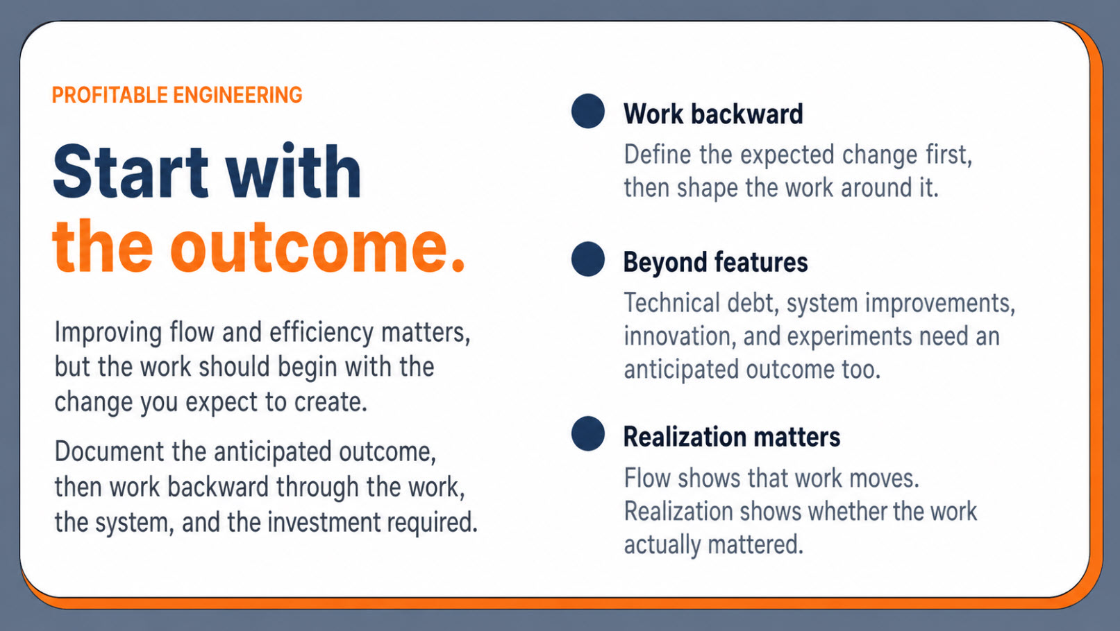 Start With the Outcome, Then Work Backward